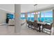 Open concept floorplan features a sleek living room and dining room with ocean views at 3703 S Atlantic Ave # 507, Daytona Beach Shores, FL 32118