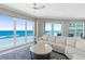Bright living room with large windows offering panoramic ocean views at 3703 S Atlantic Ave # 507, Daytona Beach Shores, FL 32118