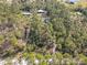 Aerial view of several homesites surrounded by lush, green trees, and gravel roads at 4252 Quail Ranch Rd, New Smyrna Beach, FL 32168