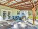 Inviting outdoor patio with ample seating and a covered structure, perfect for entertaining at 4252 Quail Ranch Rd, New Smyrna Beach, FL 32168