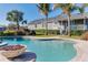 Backyard pool with lush landscaping and a relaxing outdoor oasis at 5306 Empire Church Rd, Groveland, FL 34736