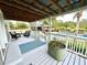 Relaxing covered porch overlooking the backyard pool at 5306 Empire Church Rd, Groveland, FL 34736
