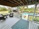 Relaxing covered porch overlooking a beautiful pool and landscaped yard at 5306 Empire Church Rd, Groveland, FL 34736