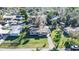 Aerial view of a single-story home with canal access in a quiet neighborhood at 55634 Sam St, Astor, FL 32102