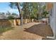 Fenced backyard, partially covered, with a deck at 749 E Wisconsin Ave, Orange City, FL 32763