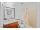 Clean bathroom featuring a single sink vanity, tile flooring, and a shower-tub combination at 971 Cascades Park Trl, Deland, FL 32720