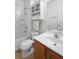 Bathroom showcasing a single vanity, toilet, and shower-tub combination at 1318 Pup Fish Ln, Deland, FL 32724