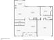 Detailed floor plan showcasing the layout of the home's first floor, dimensions, and room placement at 1318 Pup Fish Ln, Deland, FL 32724