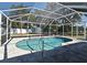 Screened-in pool with a stone surround and landscaping, providing a relaxing outdoor space at 1590 N Page Dr, Deltona, FL 32725
