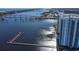 Panoramic aerial view of the waterfront condo towers, surrounded by bridges, and waterways at 241 Riverside Dr # 1502, Daytona Beach, FL 32117