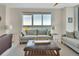 Cozy living room with a large window and a neutral color palette, creating a relaxing atmosphere at 241 Riverside Dr # 1502, Daytona Beach, FL 32117
