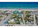 Aerial view showcasing proximity to the beach and the surrounding residential neighborhood at 313 S Atlantic Ave # 6140, Daytona Beach, FL 32118