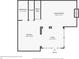 Detailed floor plan of the first floor featuring the kitchen, Gathering room, foyer, and bathrooms at 4150 S Atlantic Ave # 104 B, New Smyrna Beach, FL 32169