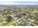 An aerial view of a neighborhood featuring tree-lined streets and a variety of homes at 445 Virginia Ave, St Cloud, FL 34769