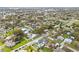 Wide aerial perspective of a residential neighborhood, featuring mature trees and well-maintained lawns at 445 Virginia Ave, St Cloud, FL 34769