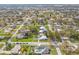 Aerial view of neighborhood with houses, green lawns, mature trees and streets at 445 Virginia Ave, St Cloud, FL 34769