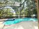 Enclosed pool area with spa surrounded by lush greenery provides a serene and private outdoor experience at 1226 Deer Lake Cir, Apopka, FL 32712