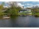 Home backyard with lake access, dock, and in-ground pool at 1258 Russell Dr, Ocoee, FL 34761