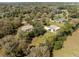 Drone image showcasing the property's layout amidst a canopy of trees at 1773 Blue Oak Ct, Deland, FL 32720