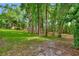 Verdant backyard offers a private, park-like setting with ample trees and greenery at 1875 Glenwood Oaks Ln, Deland, FL 32720