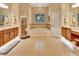 Bathroom with a walk-in shower, a soaking tub, and double vanities at 1875 Glenwood Oaks Ln, Deland, FL 32720