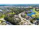 The aerial view of the community features well-maintained lawns, serene ponds, and mature trees at 2015 Cornell Pl, Port Orange, FL 32128