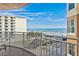 Wonderful ocean views from this spacious tiled balcony in a condo by the beach at 2515 S Atlantic Ave # 401, Daytona Beach Shores, FL 32118