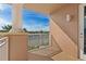 Spacious balcony with picturesque neighborhood and ocean views beyond at 2515 S Atlantic Ave # 401, Daytona Beach Shores, FL 32118