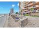 Beautiful outdoor fire pit with ocean views, near the pool and condos at 2515 S Atlantic Ave # 401, Daytona Beach Shores, FL 32118