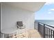 Relax on your private balcony with comfortable seating and amazing views of the ocean at 2555 S Atlantic Ave # 1007, Daytona Beach Shores, FL 32118