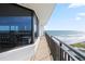 Expansive ocean view balcony with modern railings, perfect for enjoying sunrise views at 2555 S Atlantic Ave # 1007, Daytona Beach Shores, FL 32118