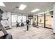 Bright gym with modern equipment, including treadmills and stationary bikes at 2555 S Atlantic Ave # 1007, Daytona Beach Shores, FL 32118