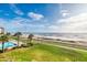 Scenic view of the community pool, ocean and beach from this beachfront condo community at 2700 Ocean Shore Blvd # 305, Ormond Beach, FL 32176