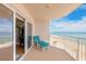 Balcony with chair and ocean view at 2967 S Atlantic Ave # 604, Daytona Beach, FL 32118