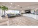 The open-concept living room features lovely ocean views and a bar area at 2967 S Atlantic Ave # 604, Daytona Beach, FL 32118