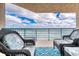 Outdoor seating area with great ocean views from the balcony at 3315 S Atlantic Ave # 705, Daytona Beach, FL 32118