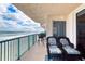 Balcony seating area with beachfront views at 3315 S Atlantic Ave # 705, Daytona Beach, FL 32118