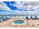 Inviting hot tub with comfortable lounge seating and ocean views at 3315 S Atlantic Ave # 705, Daytona Beach, FL 32118