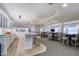 Bright kitchen area with dining, bar seating, and ocean views at 3315 S Atlantic Ave # 705, Daytona Beach, FL 32118
