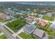 Aerial view of a neighborhood featuring lush landscaping and a mix of home styles at 4734 S Atlantic Ave, Ponce Inlet, FL 32127