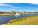 A serene pond with a fountain at 6271 W Fallsgrove Ln, Port Orange, FL 32128