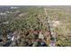 Wide aerial view of wooded property with boundary lines highlighted in red at 749 Cassadaga Rd, Lake Helen, FL 32744
