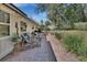 Backyard with patio, landscaping, and firepit at 857 Westchester Dr, Deland, FL 32724