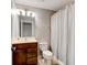 Bathroom with single vanity, updated fixtures, and a shower-tub combination at 1204 Draycott St, Ormond Beach, FL 32174