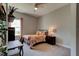 Serene bedroom with a desk, ceiling fan, and a cozy bed at 1204 Draycott St, Ormond Beach, FL 32174