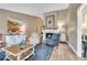 Inviting living room featuring fireplace and comfortable seating at 1500 Wyngate Dr, Deland, FL 32724