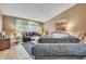 Comfortable living room with large window, painting, and neutral decor at 1500 Wyngate Dr, Deland, FL 32724