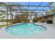 Relaxing screened pool area features sparkling pool and beautiful landscaping at 1957 Monterey Dr, Deltona, FL 32738