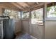 Mud room with water heater, view of backyard at 201 W Central Ave, Orange City, FL 32763