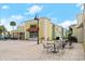 Outdoor patio area with tables and chairs outside Murphe's restaurant at 203 W Tarrington Dr, Deland, FL 32724